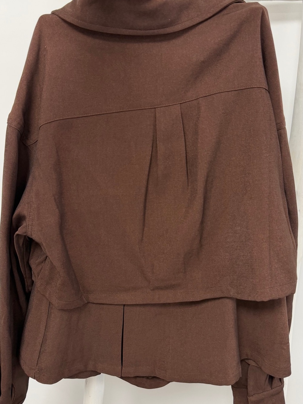 Fashion Nova Brown Crop Shirt & Pleated Mini Skirt Set - Picture 13 of 14
